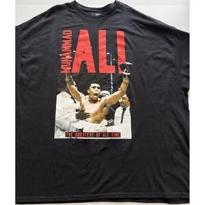 Muhammad Ali Men 5XL T-Shirt Black Greatest Of All Time Cotton Boxing Red NEW